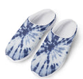 Blue And White Tie Dye Print Mesh Casual Shoes