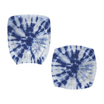 Blue And White Tie Dye Print Office Chair Cover