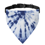 Blue And White Tie Dye Print Over The Collar Dog Bandana