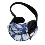 Blue And White Tie Dye Print Pet Sling Carrier