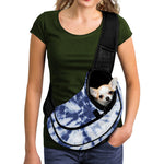 Blue And White Tie Dye Print Pet Sling Carrier