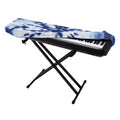 Blue And White Tie Dye Print Piano Keyboard Cover