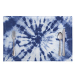 Blue And White Tie Dye Print Placemat
