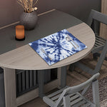 Blue And White Tie Dye Print Placemat