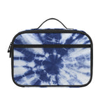 Blue And White Tie Dye Print Portable Lunch Bag
