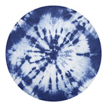 Blue And White Tie Dye Print Round Blanket