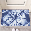 Blue And White Tie Dye Print Rubber Doormat