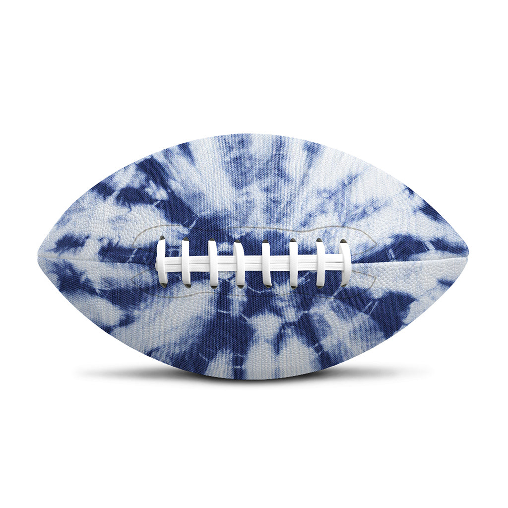 Blue And White Tie Dye Print Rugby Ball