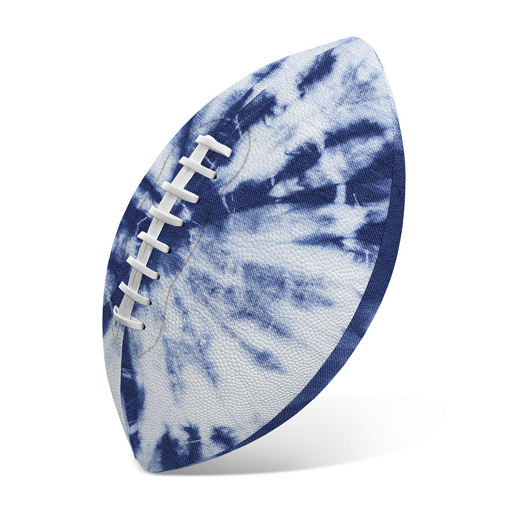 Blue And White Tie Dye Print Rugby Ball