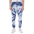 Blue And White Tie Dye Print Joggers