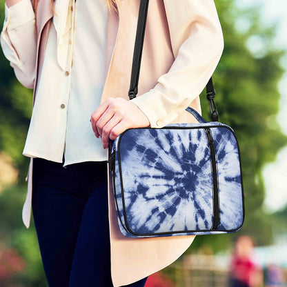 Blue And White Tie Dye Print Shoulder Strap Bible Bag