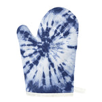 Blue And White Tie Dye Print Single Oven Mitt