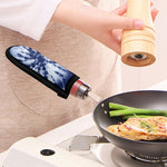 Blue And White Tie Dye Print Skillet Handle Cover