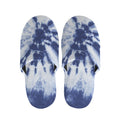 Blue And White Tie Dye Print Slippers