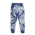 Blue And White Tie Dye Print Sweatpants