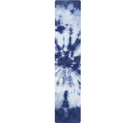 Blue And White Tie Dye Print Table Runner