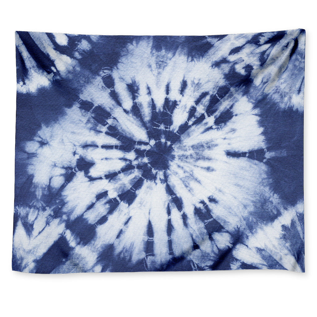 Blue And White Tie Dye Print Tapestry
