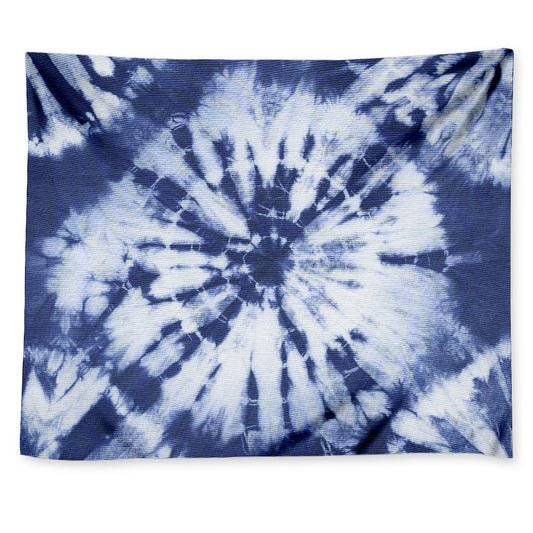 Blue And White Tie Dye Print Tapestry