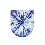 Blue And White Tie Dye Print Toilet Lid Cover