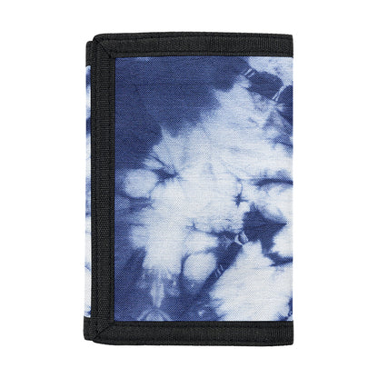 Blue And White Tie Dye Print Trifold Wallet