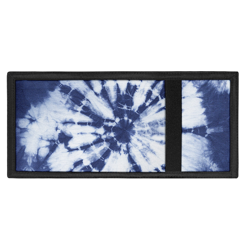 Blue And White Tie Dye Print Trifold Wallet