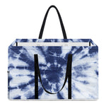 Blue And White Tie Dye Print Utility Tote Bag
