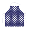 Blue And White USA Star Pattern Print Adjustable Apron
