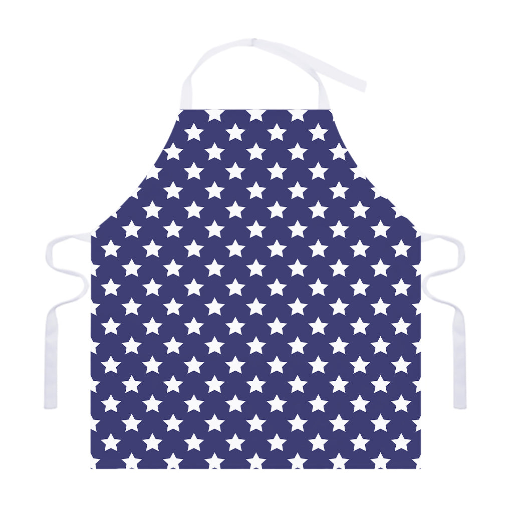 Blue And White USA Star Pattern Print Adjustable Apron