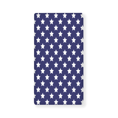 Blue And White USA Star Pattern Print Baby Crib Sheet