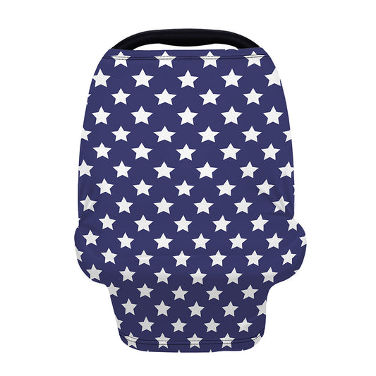 Blue And White USA Star Pattern Print Baby Seat Cover