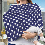 Blue And White USA Star Pattern Print Baby Seat Cover