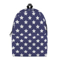 Blue And White USA Star Pattern Print School Backpack