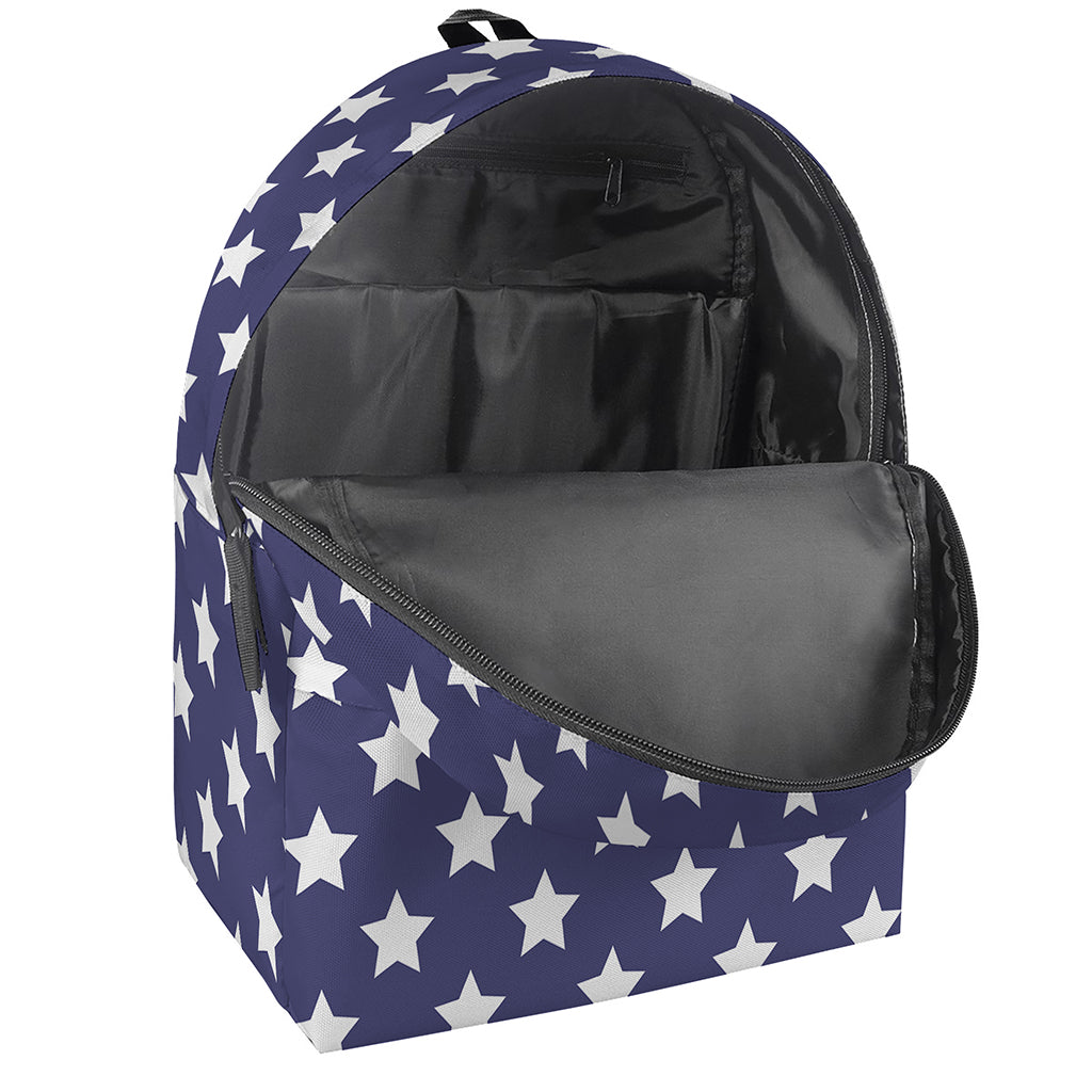 Blue And White USA Star Pattern Print Backpack