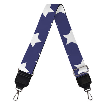 Blue And White USA Star Pattern Print Bag Strap