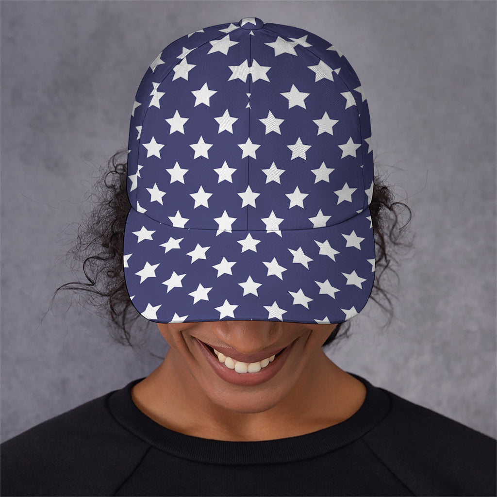 Blue And White USA Star Pattern Print Baseball Cap