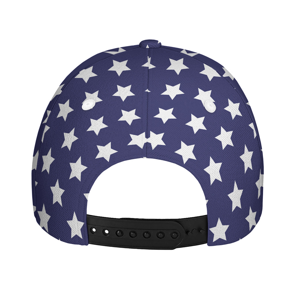 Blue And White USA Star Pattern Print Baseball Cap