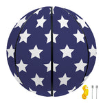 Blue And White USA Star Pattern Print Basketball