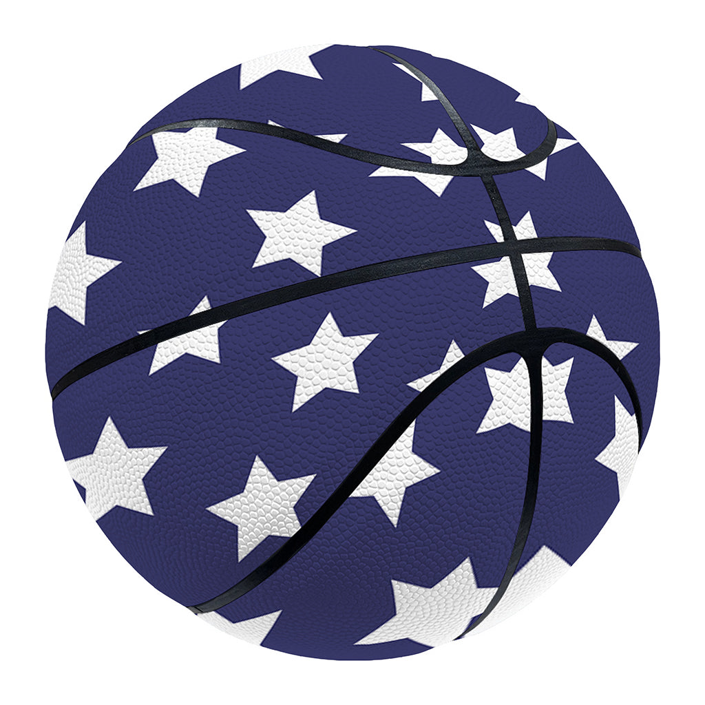 Blue And White USA Star Pattern Print Basketball