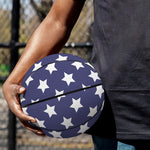 Blue And White USA Star Pattern Print Basketball