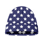 Blue And White USA Star Pattern Print Beanie