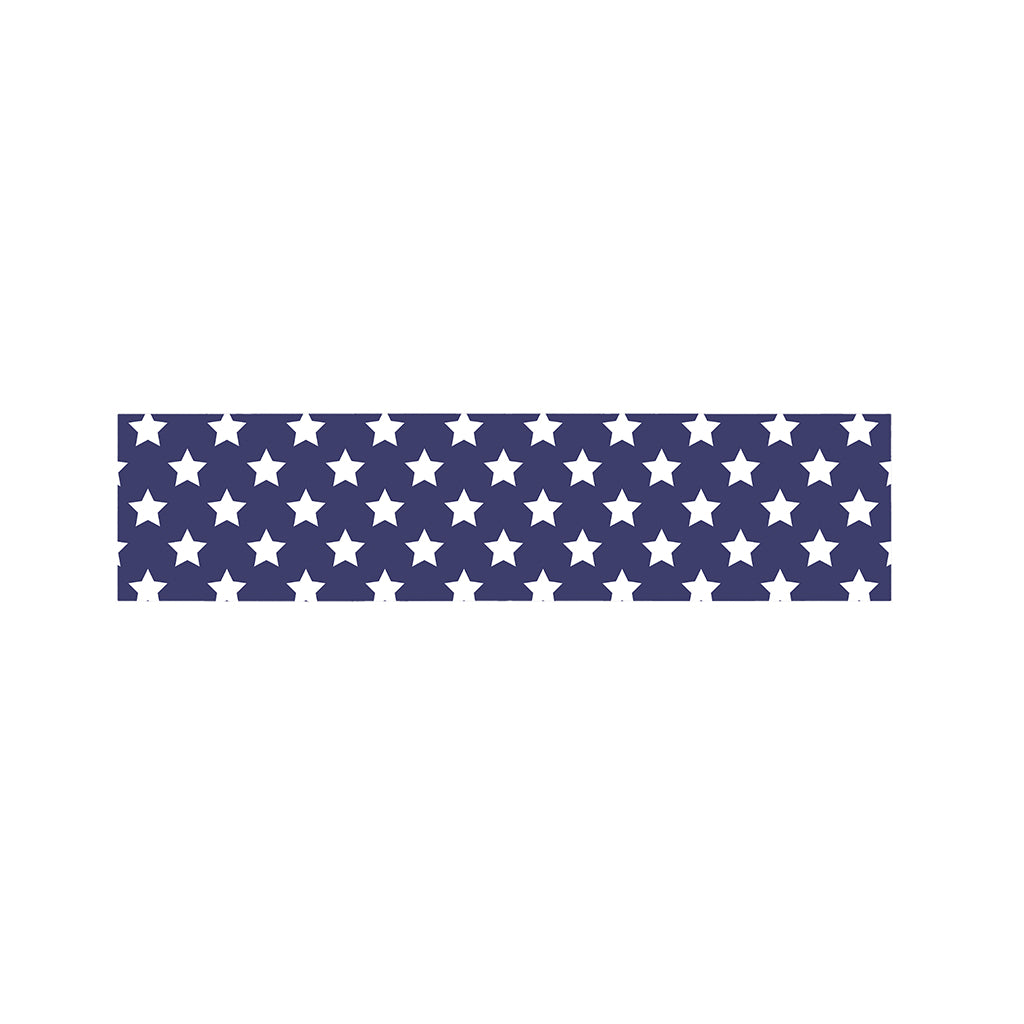 Blue And White USA Star Pattern Print Bed Runner