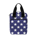 Blue And White USA Star Pattern Print Bible Tote Bag
