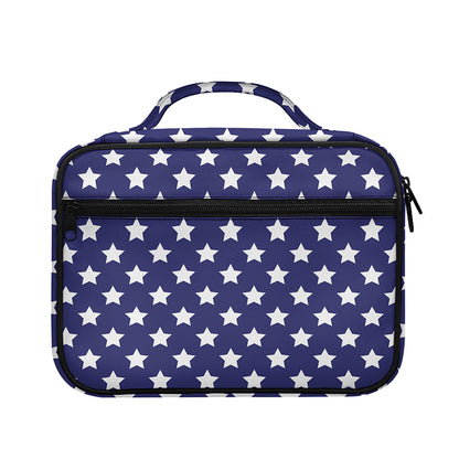 Blue And White USA Star Pattern Print Briefcase Bible Bag