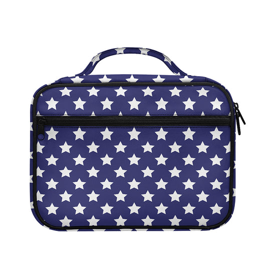 Blue And White USA Star Pattern Print Briefcase Bible Bag