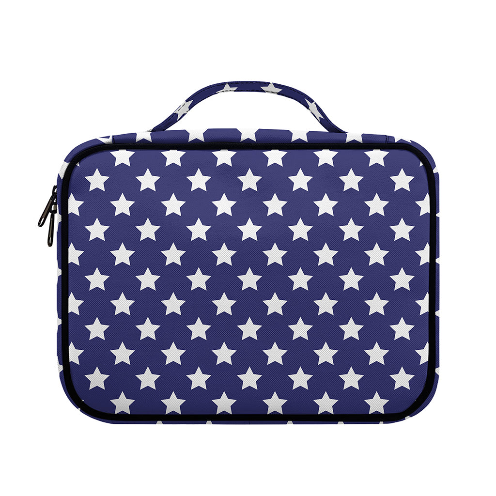 Blue And White USA Star Pattern Print Briefcase Bible Bag