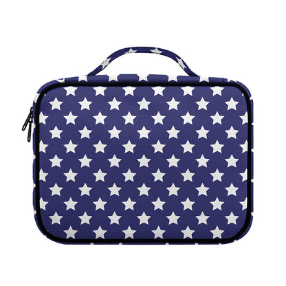 Blue And White USA Star Pattern Print Briefcase Bible Bag