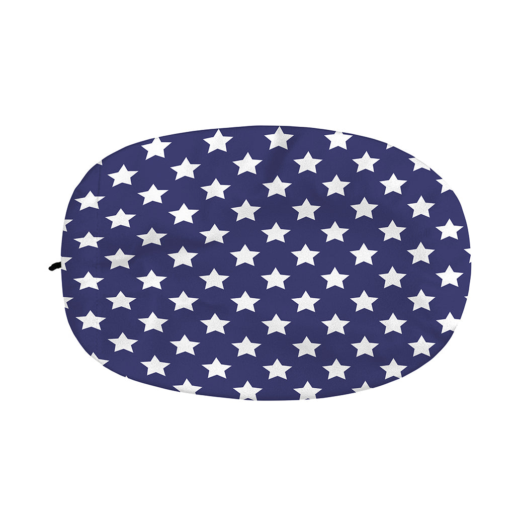 Blue And White USA Star Pattern Print Car Side Mirror Covers