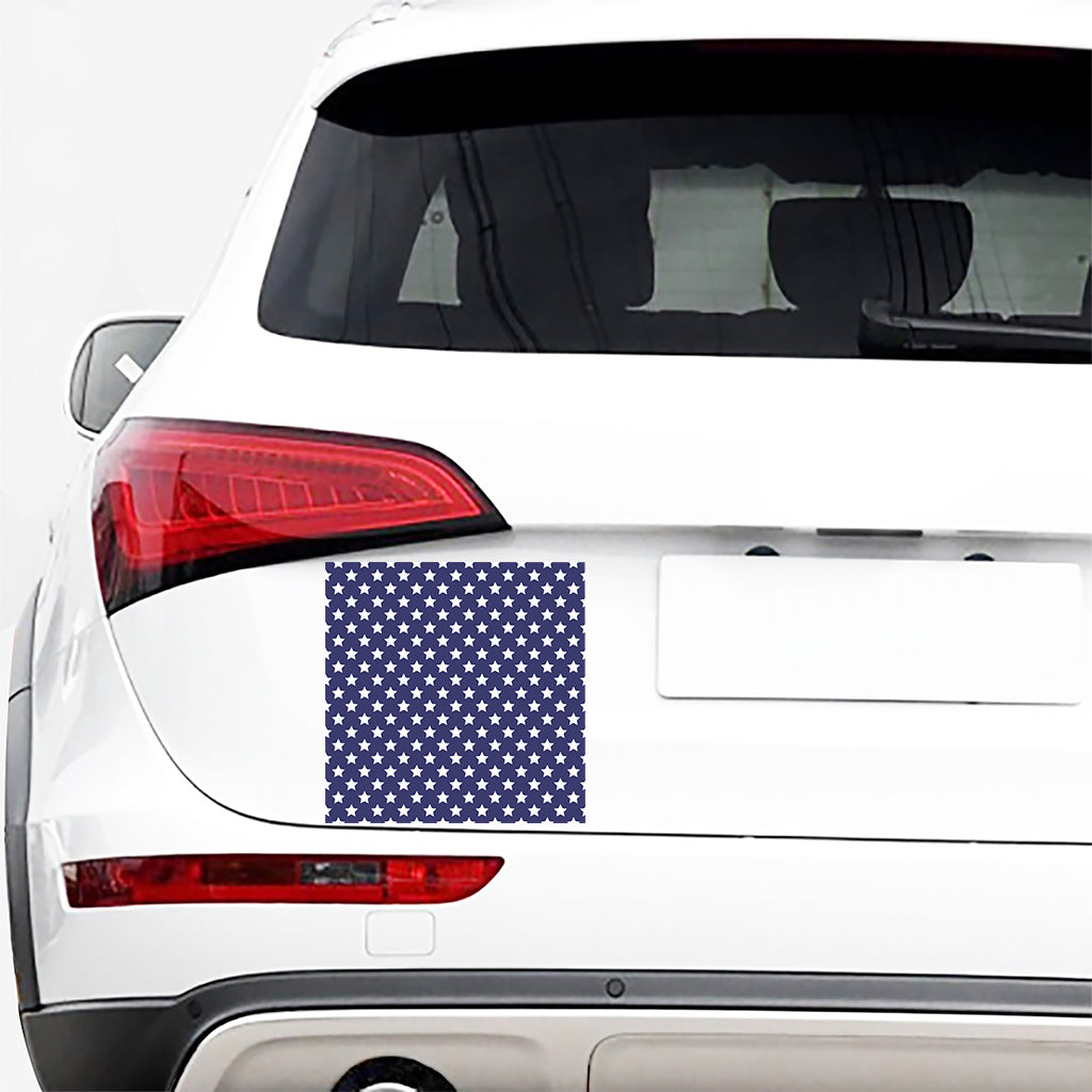 Blue And White USA Star Pattern Print Car Sticker