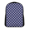 Blue And White USA Star Pattern Print Casual Backpack
