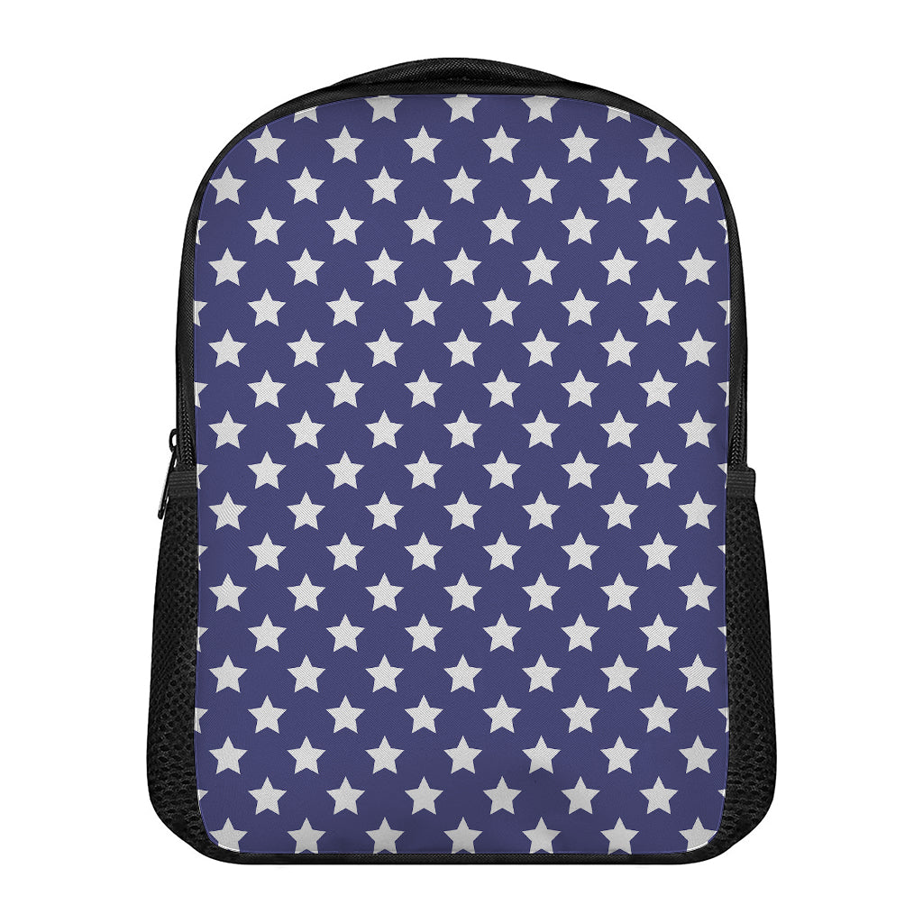 Blue And White USA Star Pattern Print Casual Backpack
